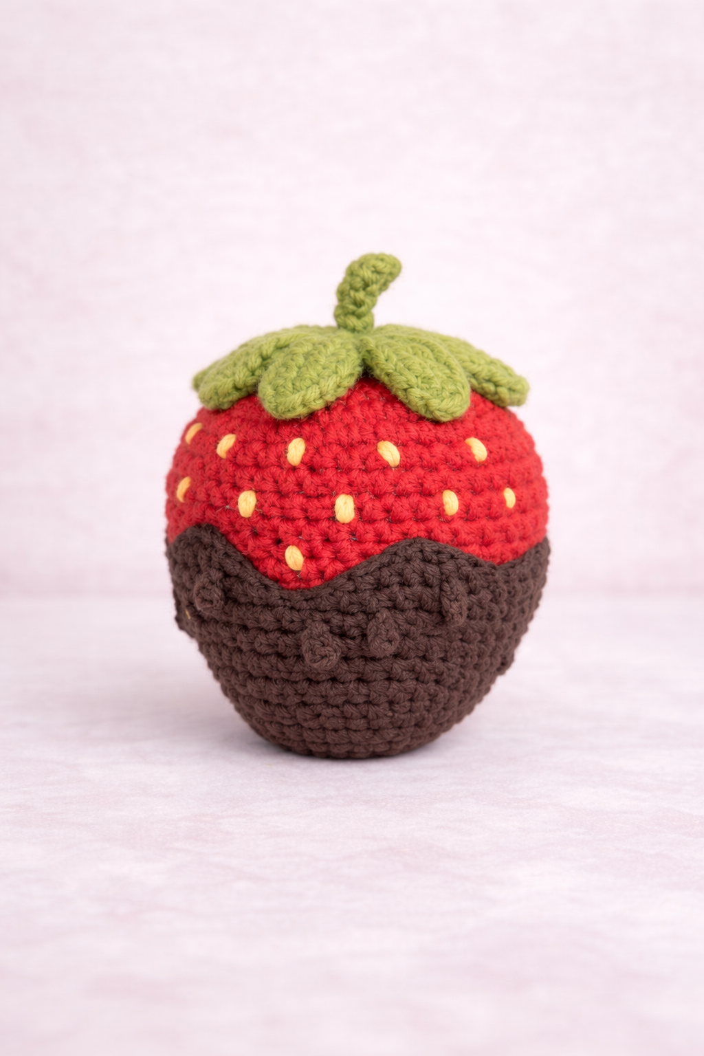 Chocolate Covered Strawberry Crochet Pattern PDF (Beginner) — Cute Amigurumi Plush